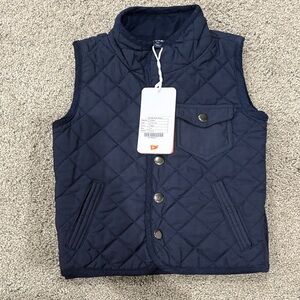 Navy Quilted Kids Vest